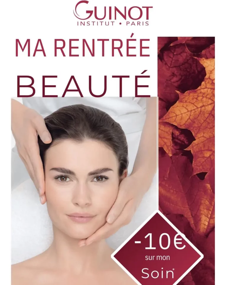 Offre de rentrée beauté, -10€ du 16 septembre au 19 octobre inclus au sein de votre insitut de beauté Lealy Institut